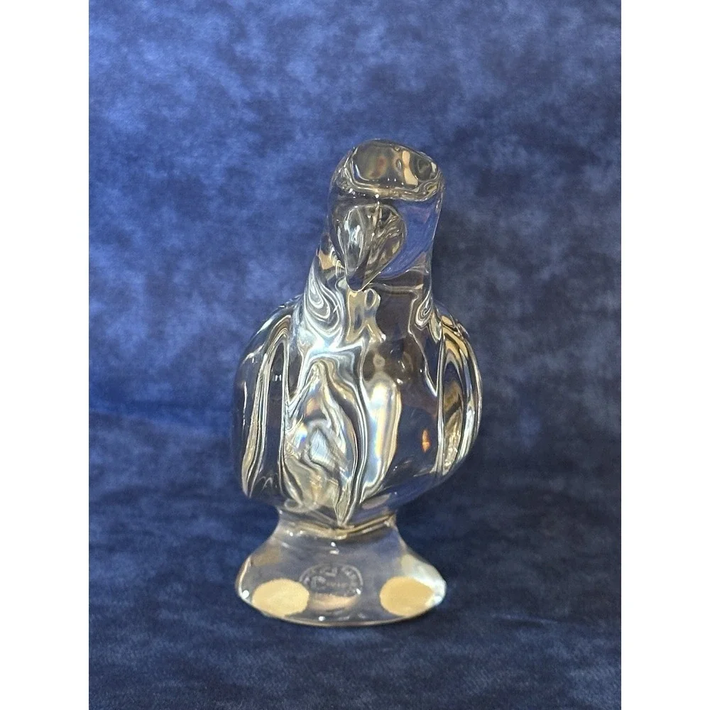 BACCARAT PARROT / 4‎ Inch Stunning French Crystal Figurine / Oiginal Sticker